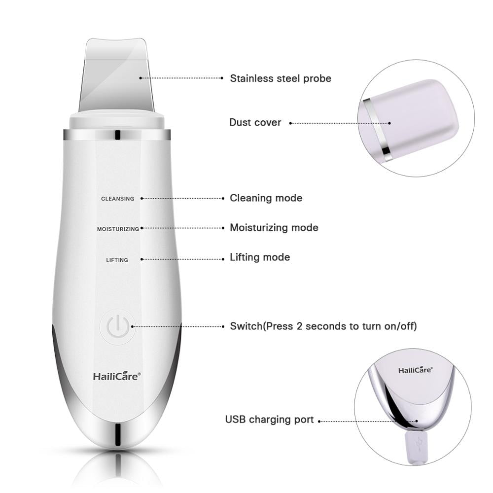 Wholesale Portable Facial Cleaner Ultrasonic Dead Skin Scrubber for Face  Ultrasonic Ion Rejuvenation Device - China Skin Scrubber and Skin Care  price